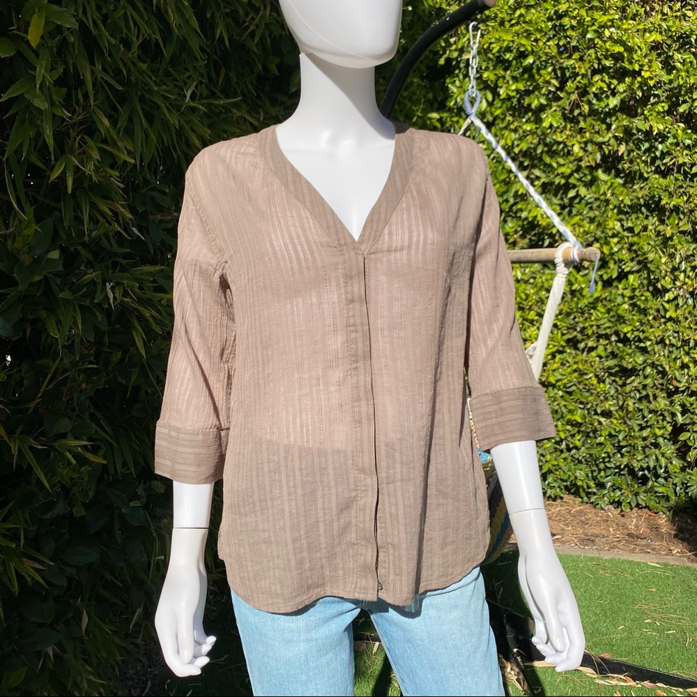 ALLSAINTS Wairyn 3/4 Sleeve Shirt - Picture 2 of 10
